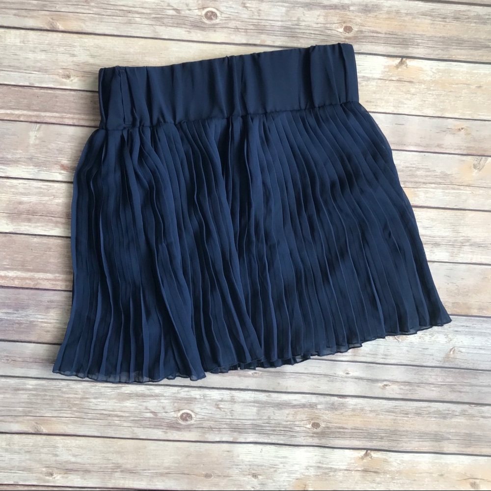 Navy Layered Ruffle Skirt
